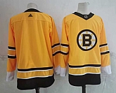 Bruins Customized 2020-21 Yellow Reverse Retro Adidas Stitched Jersey